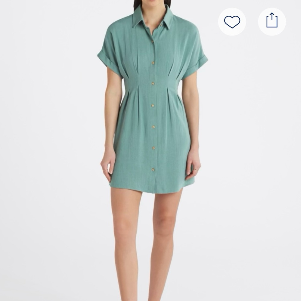 Salinas Short Sleeve Collared Shirt Dress